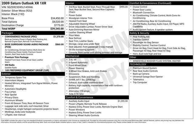 2009 Saturn Outlook XR for sale in Raleigh, NC