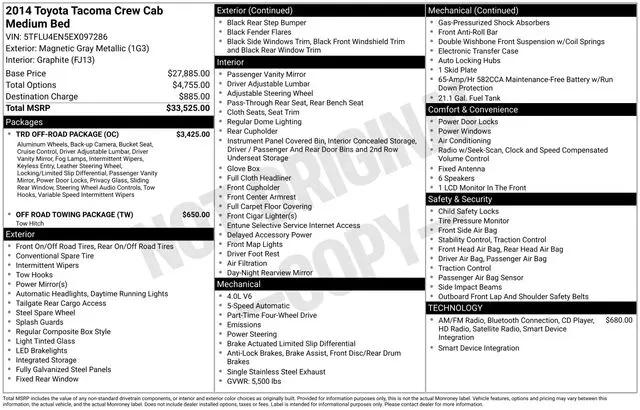 2014 Toyota Tacoma Base V6 for sale near Norwalk, OH