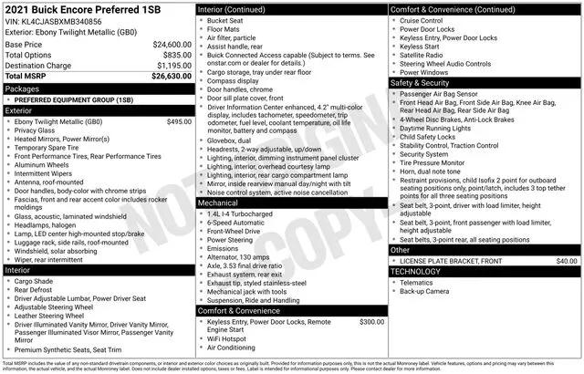 2021 Buick Encore FWD Preferred