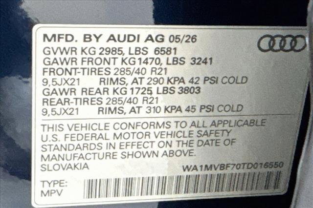 2026 Audi Q7 Premium Plus S line TFSI quattro tiptronic