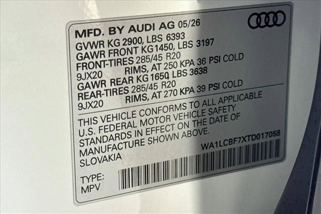 2026 Audi Q7 Premium Plus 45 TFSI quattro tiptronic