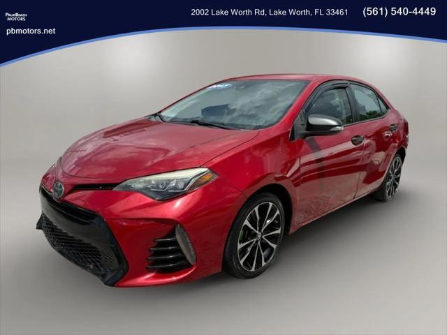 Red 2017 Toyota Corolla Sedan Front-Wheel Drive Continuously Variable Transmission