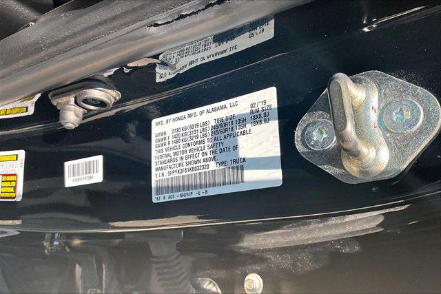 2019 Honda Ridgeline Black Edition