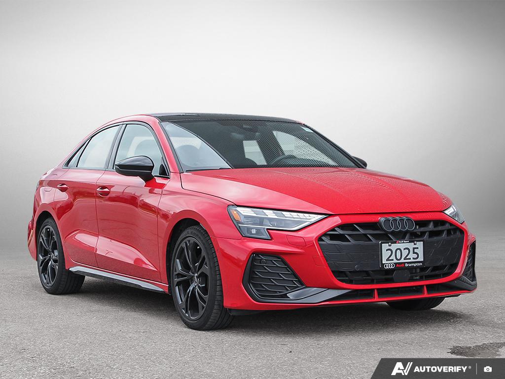 Progressive Red Metallic 2025 Audi A3 Sedan