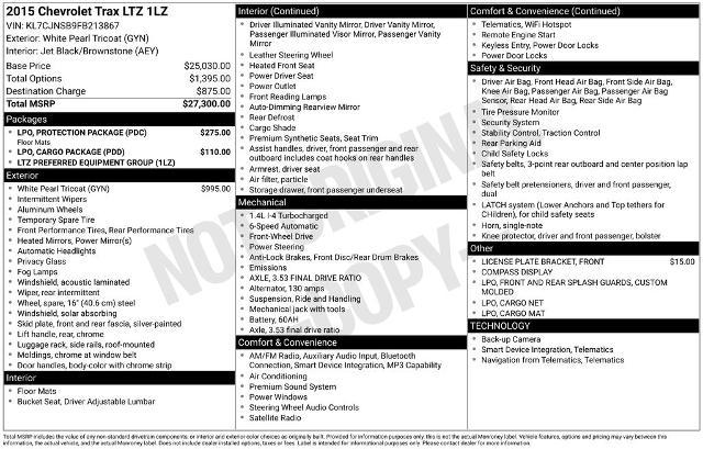 2015 Chevrolet Trax LTZ for sale in El Dorado Springs, MO