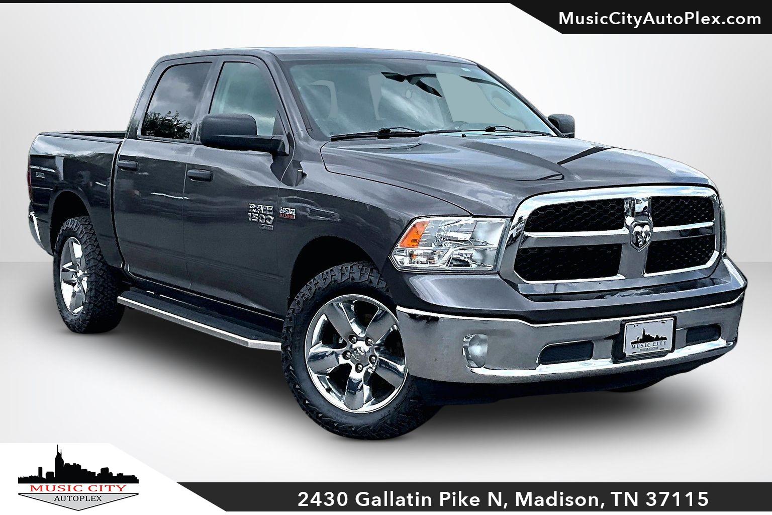 Gray (Granite Crystal Metallic Clearcoat) 2019 RAM 1500 Pickup Truck Four-Wheel Drive Automatic