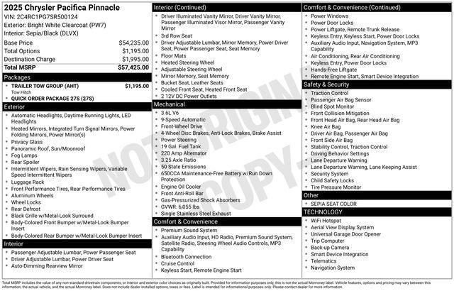 2025 Chrysler Pacifica Pinnacle