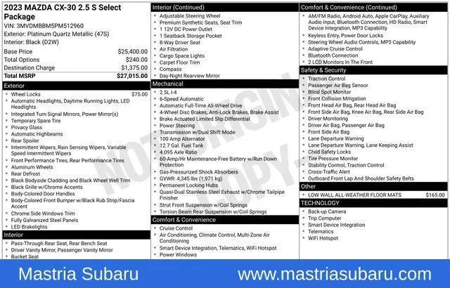 2023 Mazda CX-30 2.5 S Select