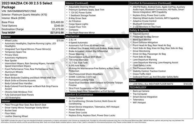 2023 Mazda CX-30 2.5 S Select