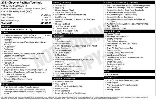 2023 Chrysler Pacifica Touring L for sale in Saltillo, MS
