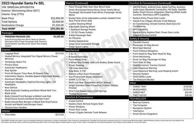 2023 Hyundai Santa Fe SEL for sale in Saltillo, MS