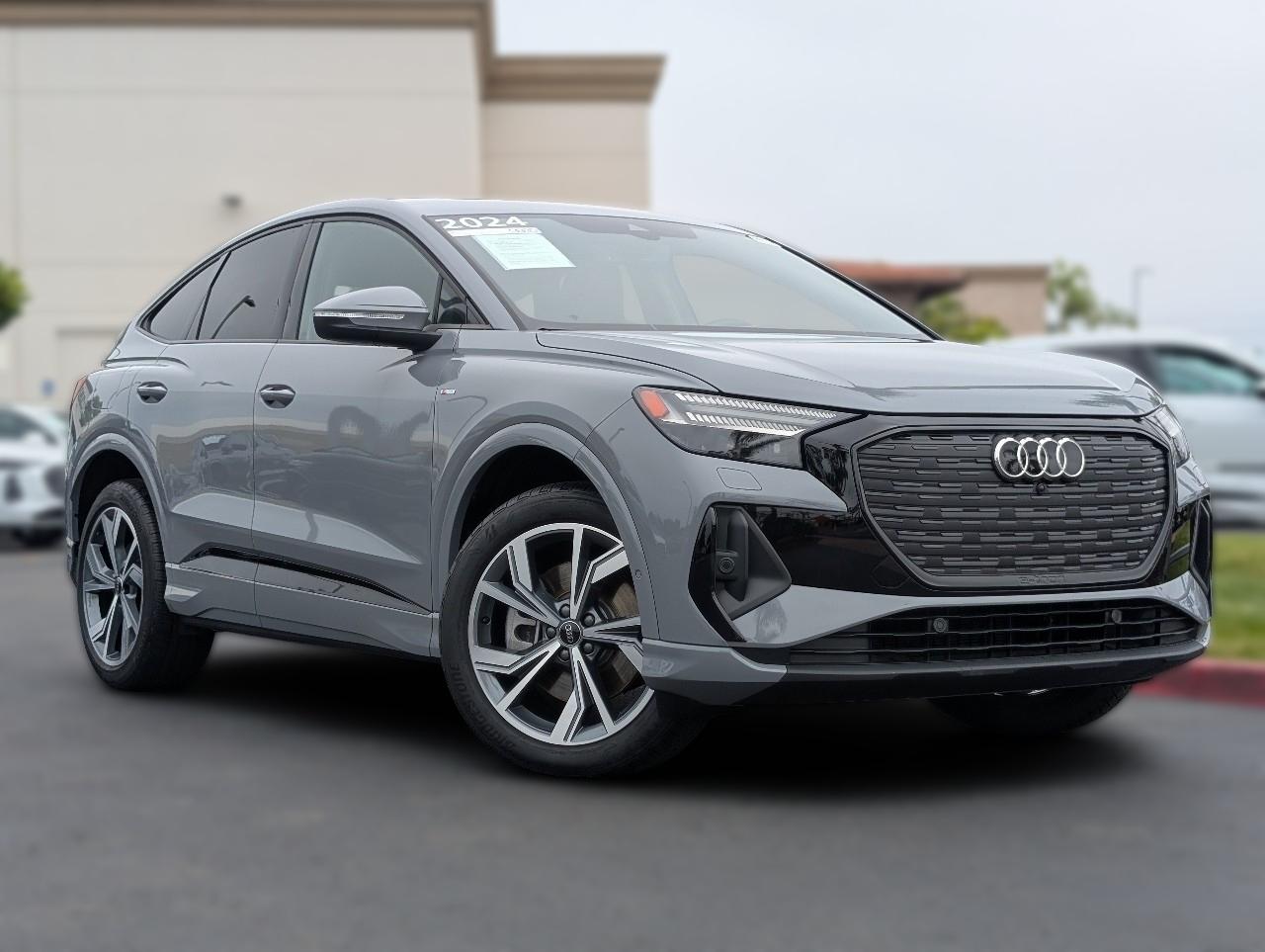 Pebble Gray 2024 Audi Q4 e-tron Sportback Sedan All-Wheel Drive Automatic