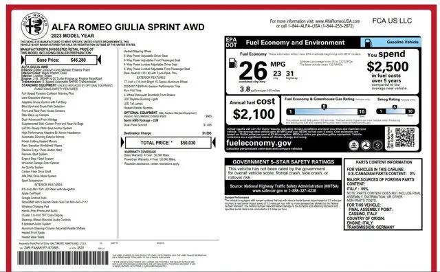 2023 Alfa Romeo Giulia Sprint AWD for sale in Greenwich, CT