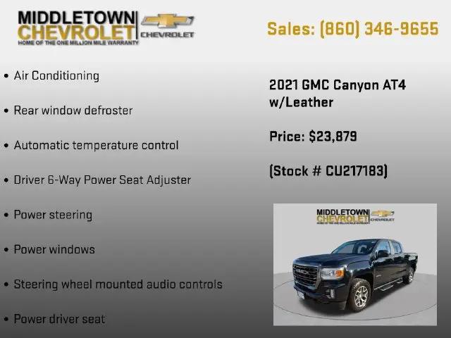 2021 GMC Canyon AT4 w/Leather