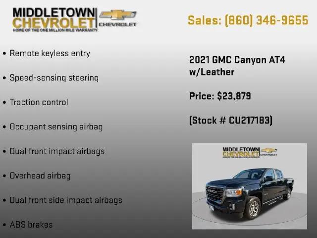 2021 GMC Canyon AT4 w/Leather