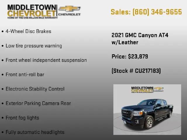 2021 GMC Canyon AT4 w/Leather