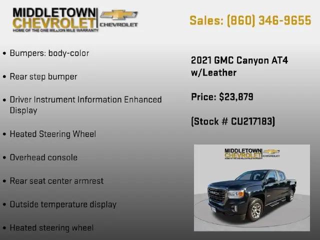 2021 GMC Canyon AT4 w/Leather