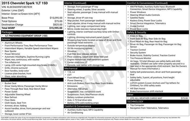 2015 Chevrolet Spark 1LT CVT