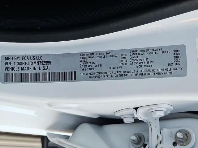 2021 Ram 1500 Laramie Crew Cab 4x4 5'7" Box