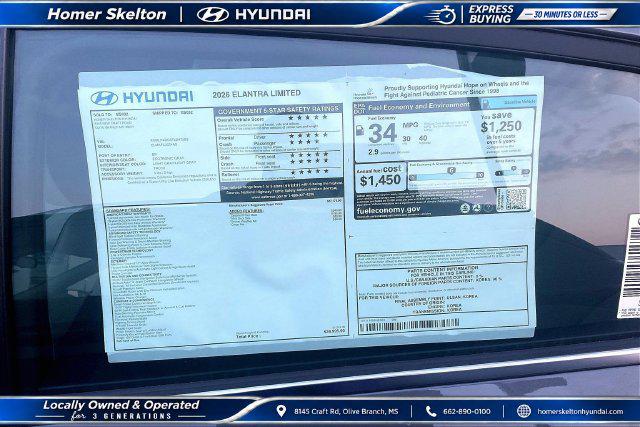 New 2026 Hyundai Elantra Limited For Sale in Olive Branch, MS