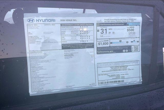 New 2026 Hyundai Venue SEL For Sale in Olive Branch, MS