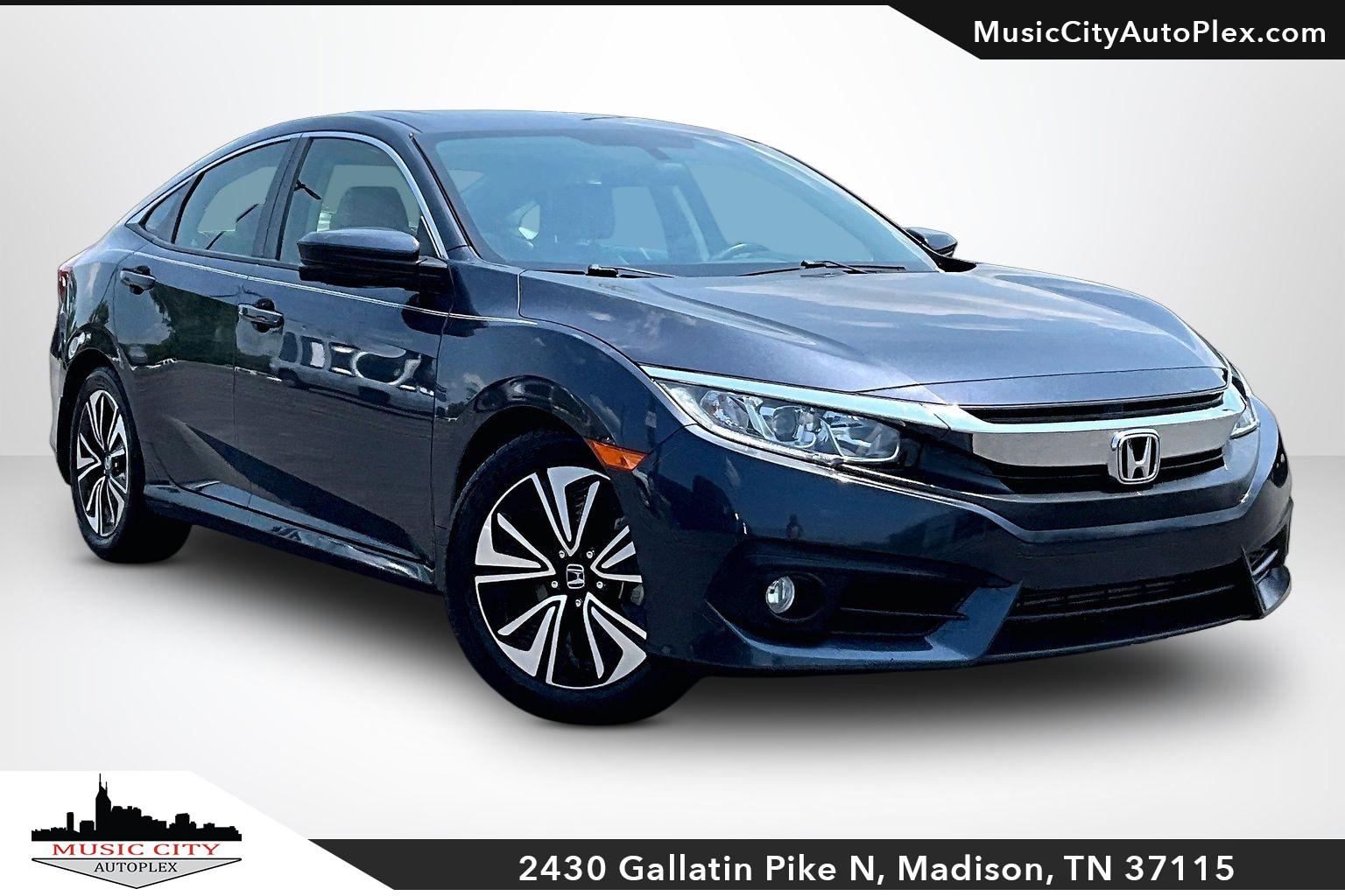 Blue 2018 Honda Civic Sedan Front-Wheel Drive Automatic