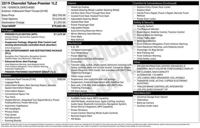 2019 Chevrolet Tahoe Premier for sale in San Diego, CA
