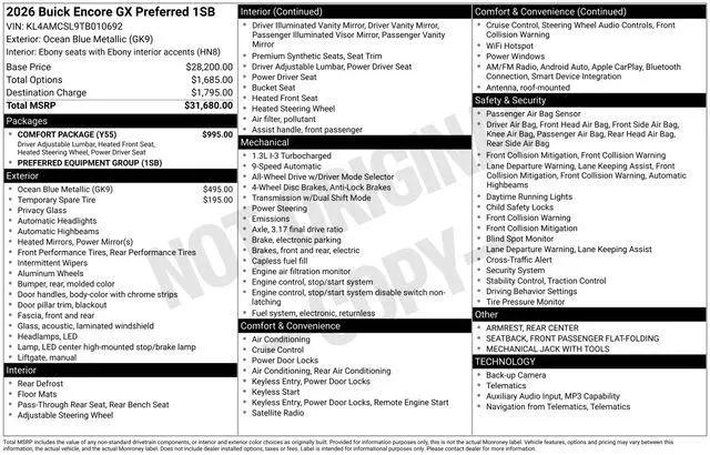 2026 Buick Encore GX Preferred AWD for sale in South Salt Lake, UT