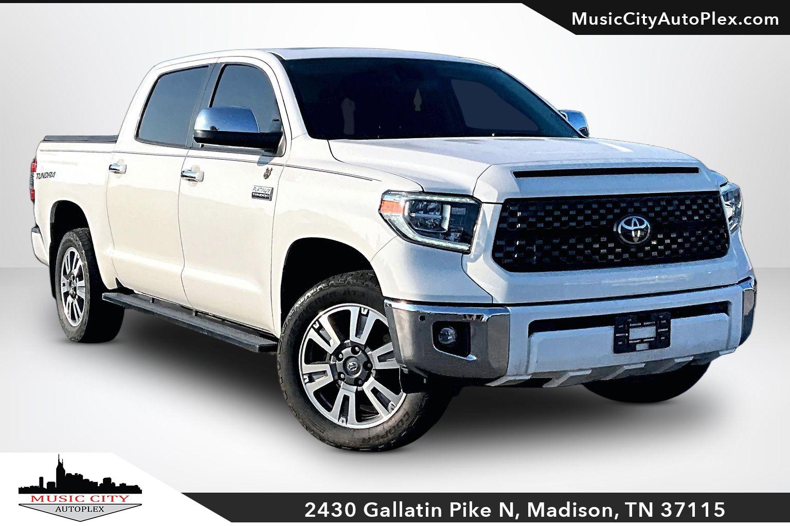 Super White 2020 Toyota Tundra Pickup Truck Four-Wheel Drive Automatic