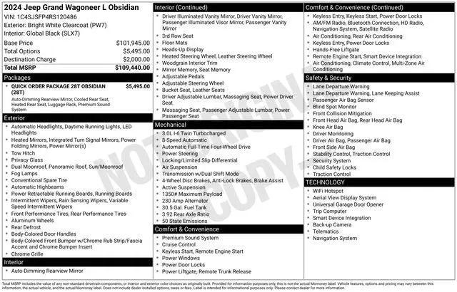 2024 Jeep Grand Wagoneer L Series II 4x4 for sale in Grand Prairie, TX