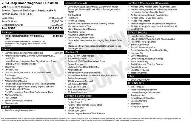 2024 Jeep Grand Wagoneer L Series II 4x4 for sale in Grand Prairie, TX