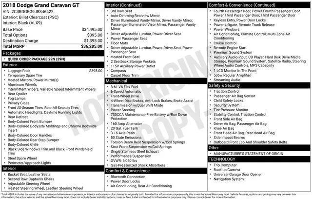 2018 Dodge Grand Caravan GT for sale in Millersburg, OH