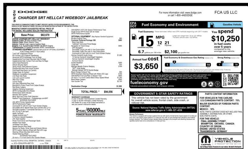 2023 Dodge Charger SRT Jailbreak for sale in Brea, CA
