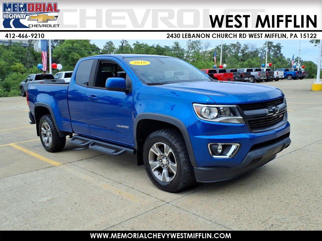 Kinetic Blue Metallic 2018 Chevrolet Colorado Pickup Truck Four-Wheel Drive Automatic