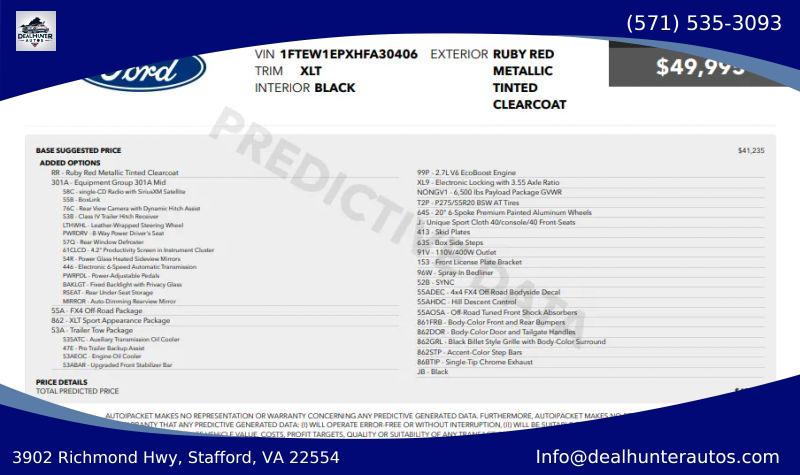 2017 Ford F-150 XLT for sale in Stafford, VA