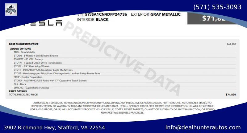 2013 Tesla Model S Base for sale in Stafford, VA