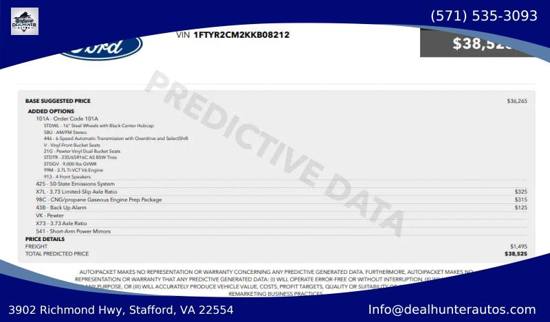 2019 Ford Transit Medium Roof w/Sliding Side Door w/LWB for sale in Stafford, VA