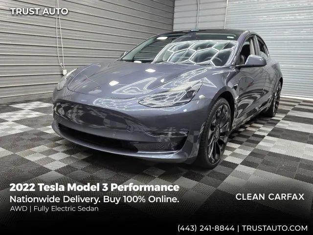 2022 Tesla Model 3 Performance Dual Motor All-Wheel Drive for sale in Sykesville, MD
