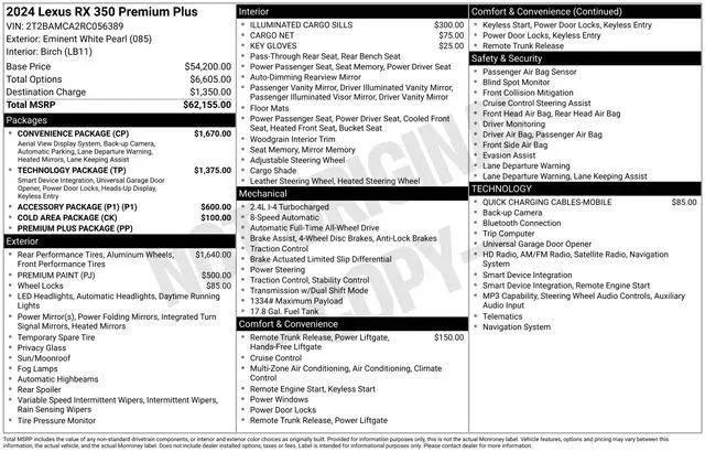 2024 Lexus RX 350 Premium Plus for sale near Dayton, OH