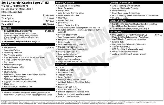 2015 Chevrolet Captiva Sport Fleet LT for sale near Millersburg, OH