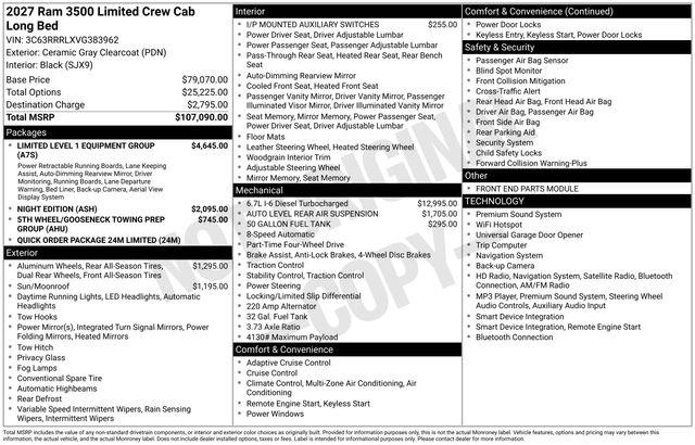 2027 RAM 3500 Limited 2027 RAM 3500 Limited