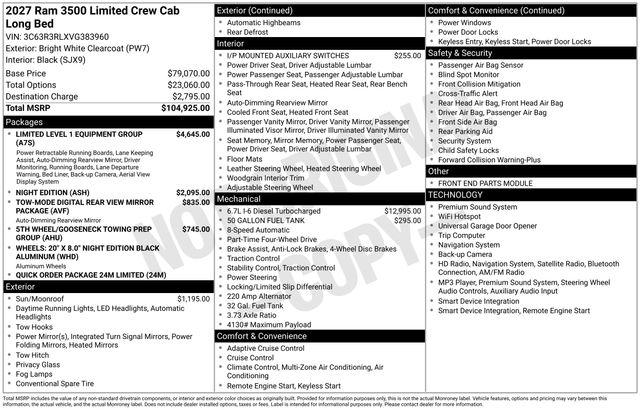 2027 RAM 3500 Limited 2027 RAM 3500 Limited