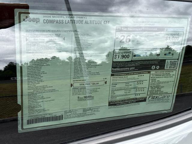 2026 Jeep Compass Latitude Altitude