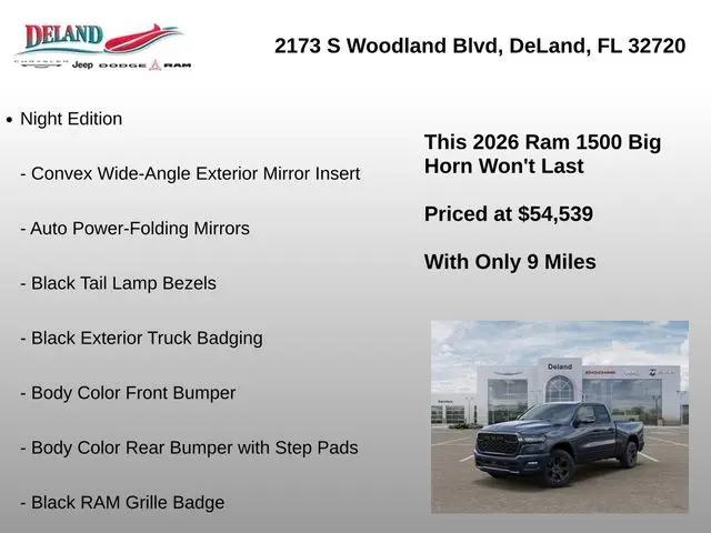 2026 Ram 1500 Big Horn Quad Cab 4x4 64 Box