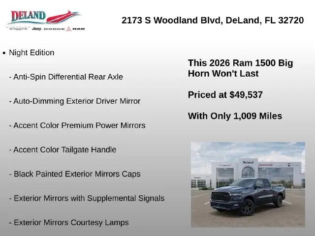 2026 Ram 1500 Big Horn Quad Cab 4x4 64 Box