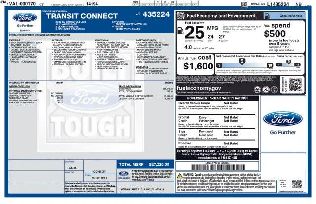 2020 Ford Transit Connect XL Cargo Van