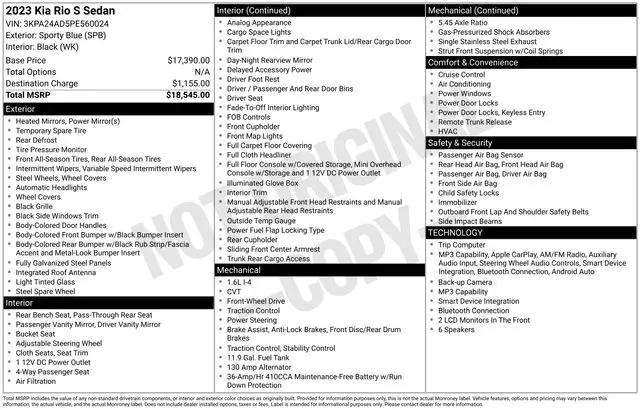 2023 Kia Rio S for sale in Norwalk, OH