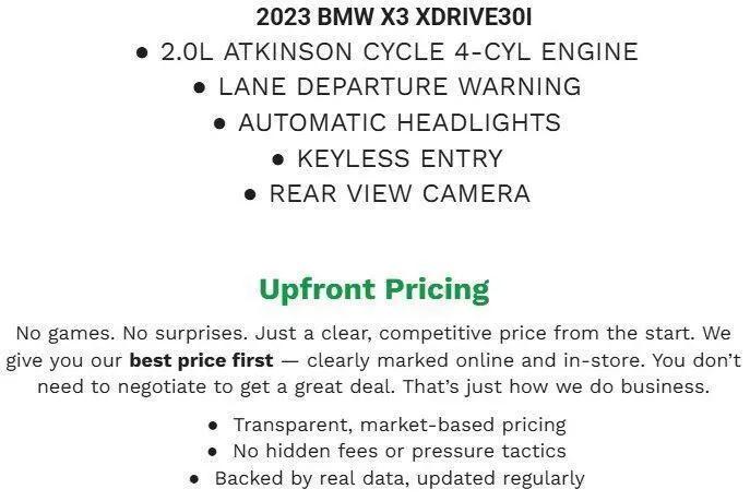 2023 BMW X3 xDrive30i for sale in Green Bay, WI