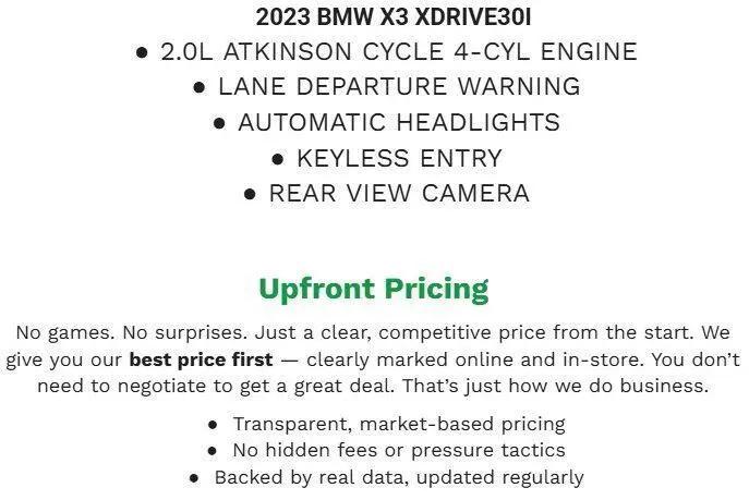 2023 BMW X3 xDrive30i for sale in Green Bay, WI