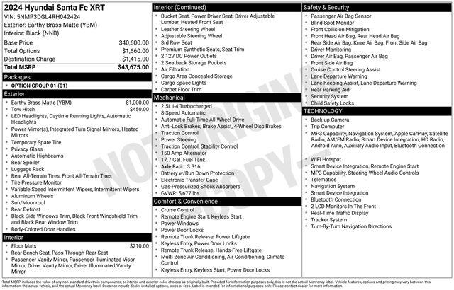 Used 2024 Hyundai Santa Fe XRT For Sale in Olive Branch, MS